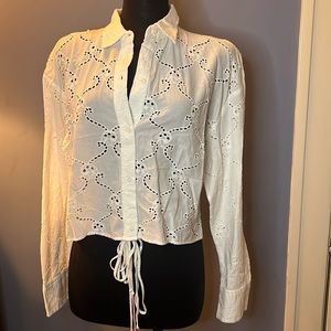 ZARA eyelet blouse